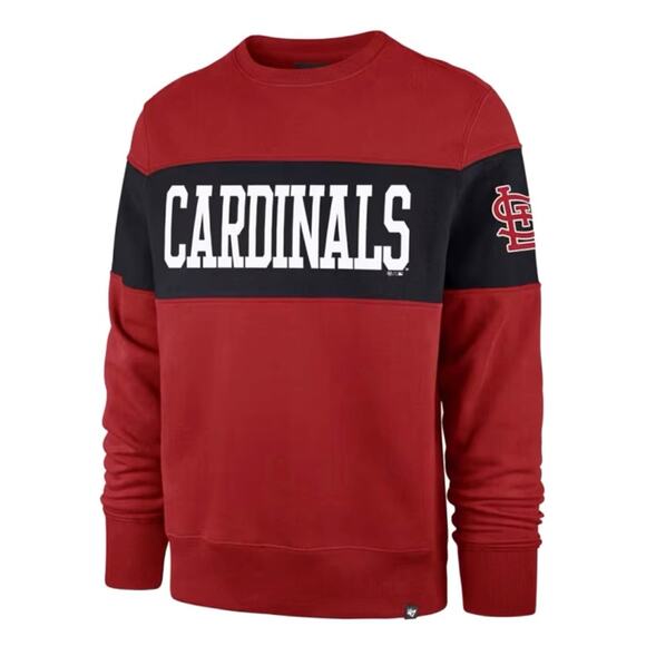 NEW 47' MLB St Louis Cardinals Red Interstate Crew Neck Sweatshirt, Men's XL - Picture 1 of 9